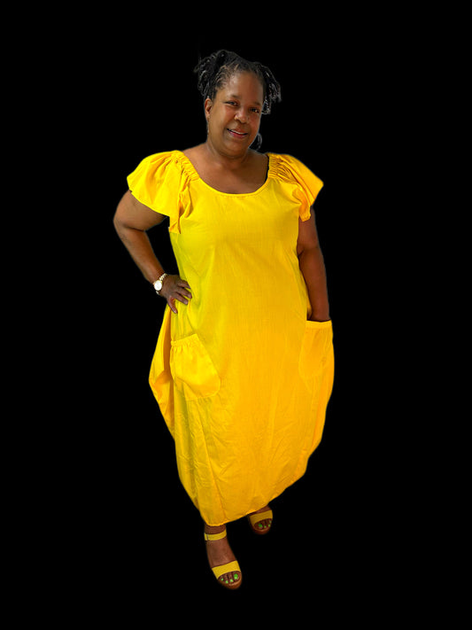 Canary Yellow Bubble Dress