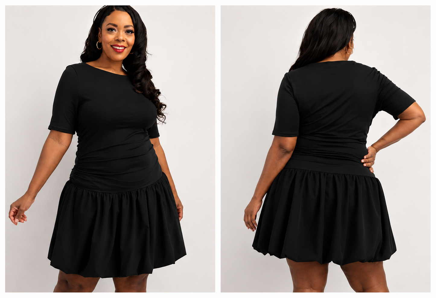 Black Soft Knit Dress