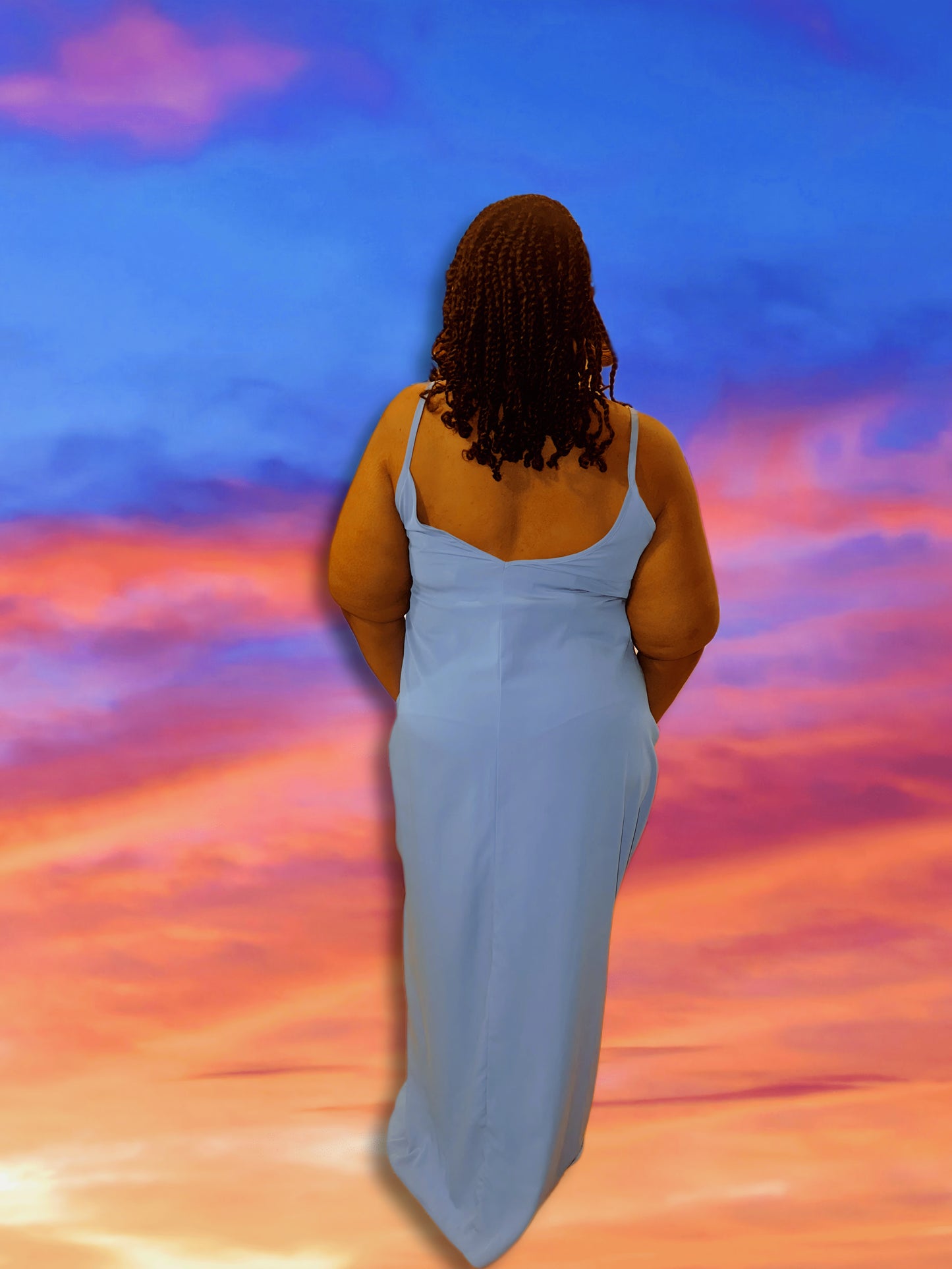 Blue Bombshell Maxi Dress