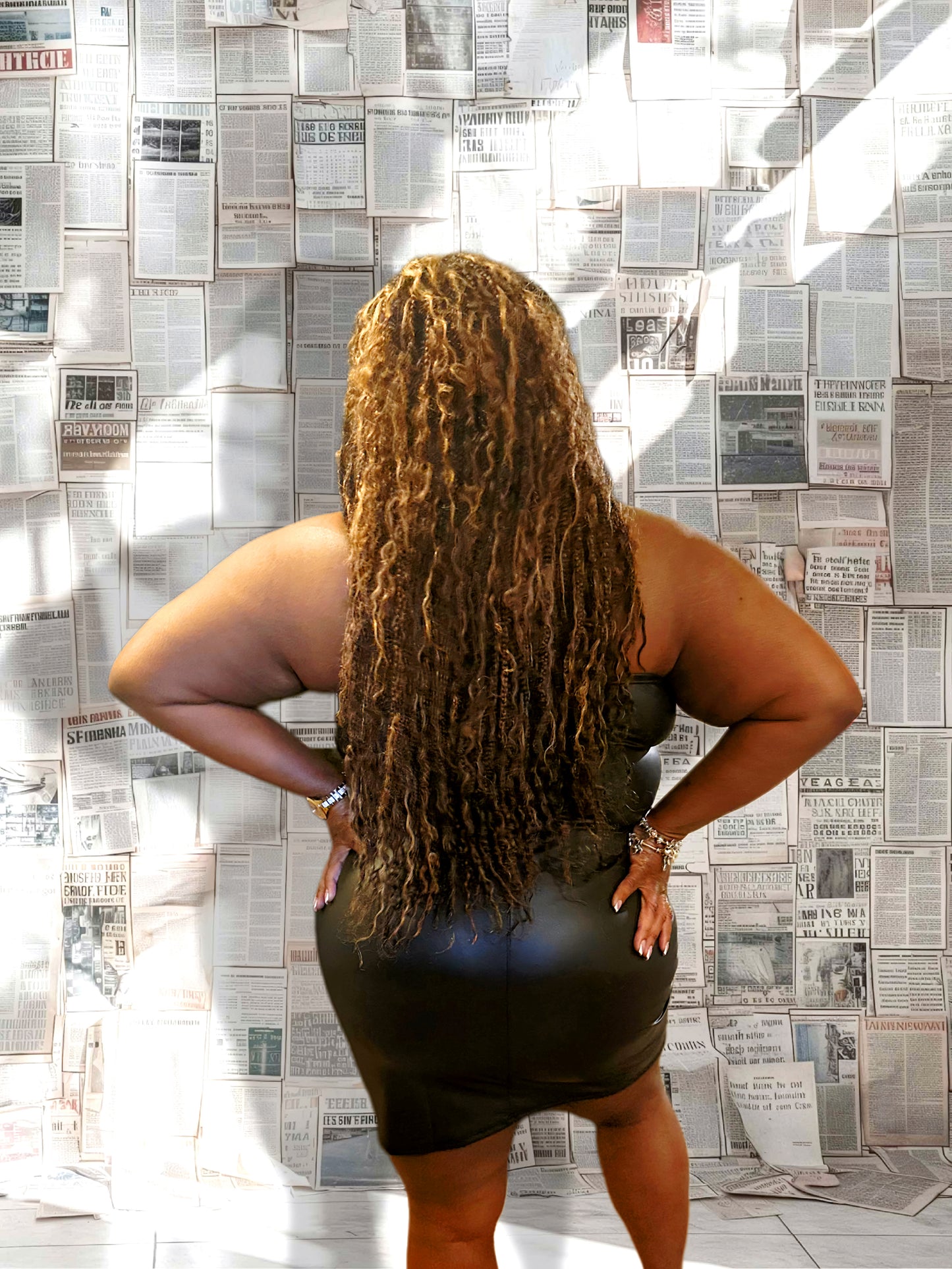 Black Leather Tube Top Dress