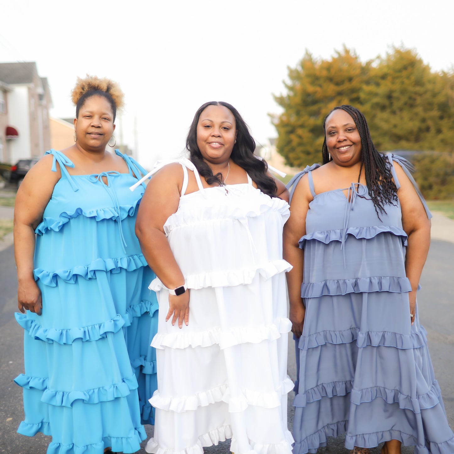 Sky Blue Ruffle Dress