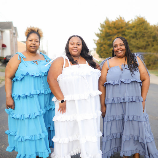 Sky Blue Ruffle Dress
