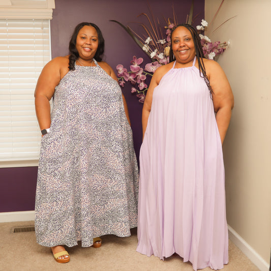 Lavender Halter Dress w/ Pockets