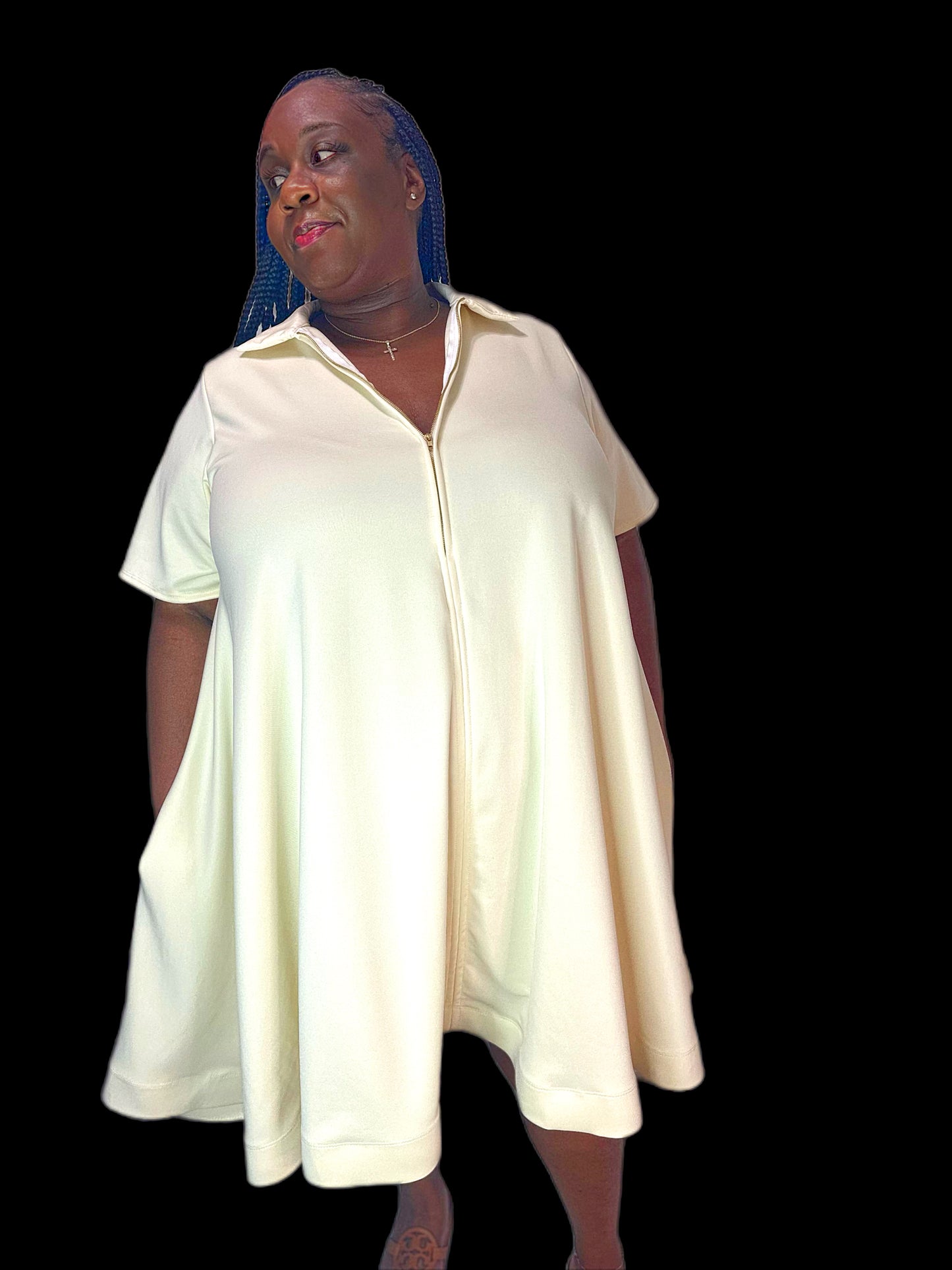Cream Midi Dress