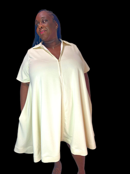 Cream Midi Dress