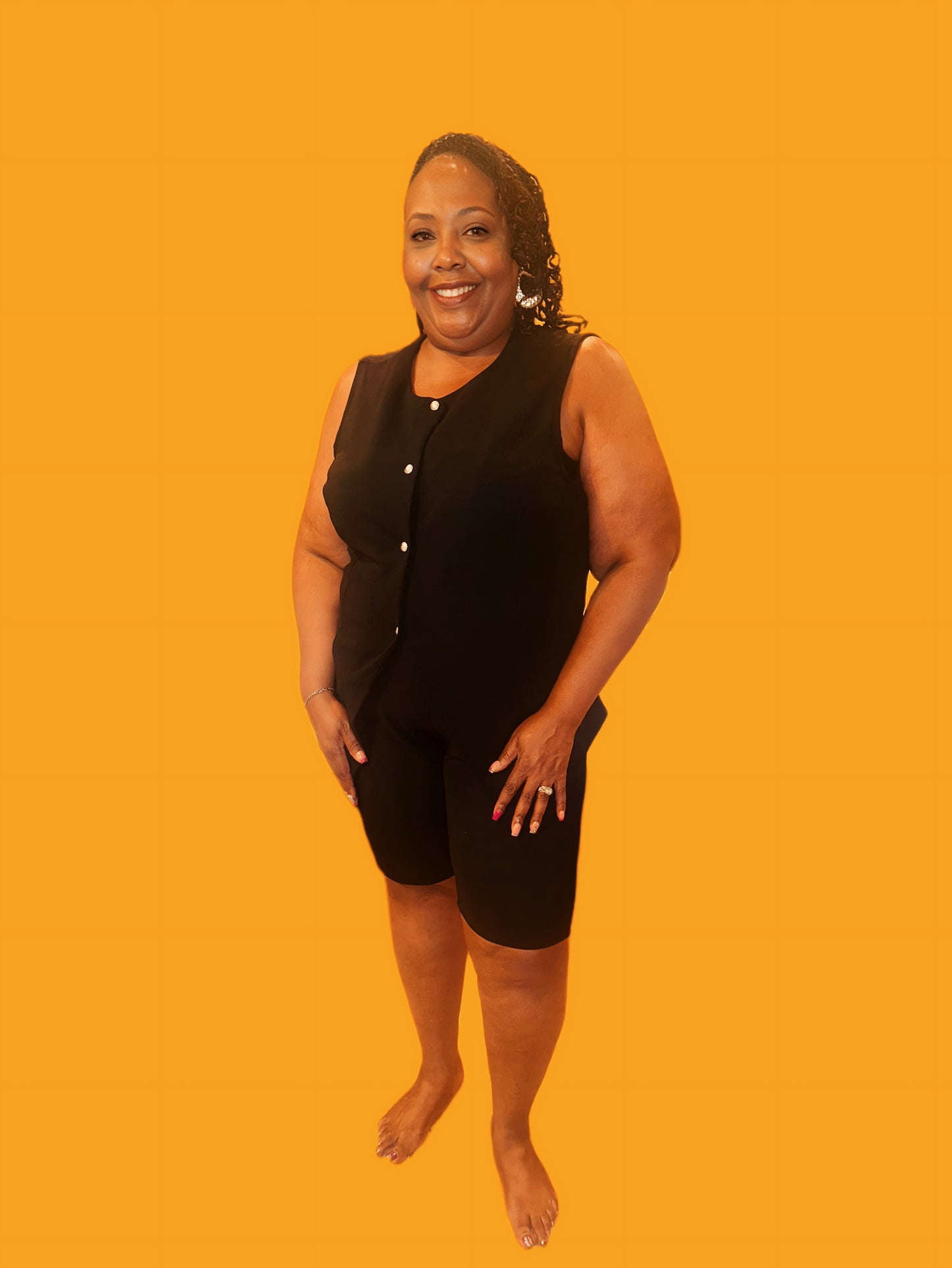 2 Piece Black Vest Set