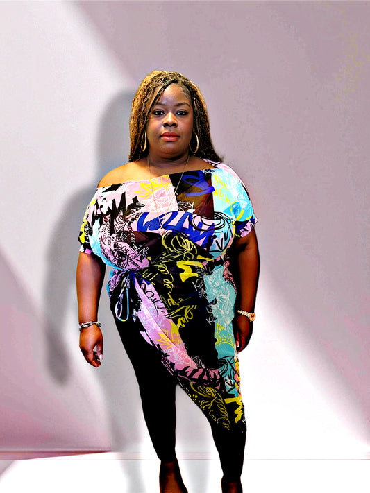 Graffiti Print Top