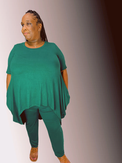 Green High Lo 2 Piece Set