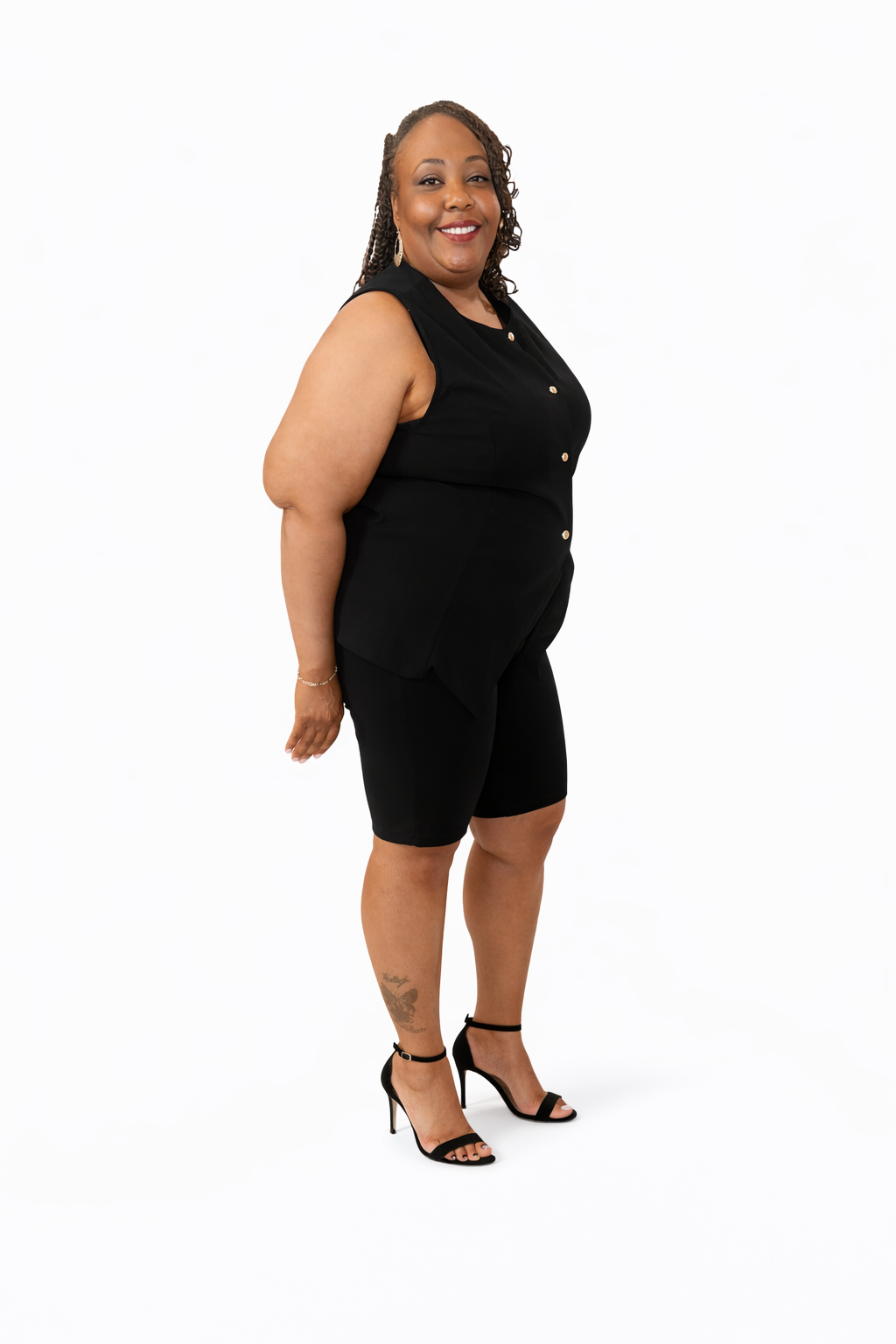 2 Piece Black Vest Set