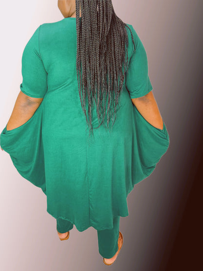 Green High Lo 2 Piece Set