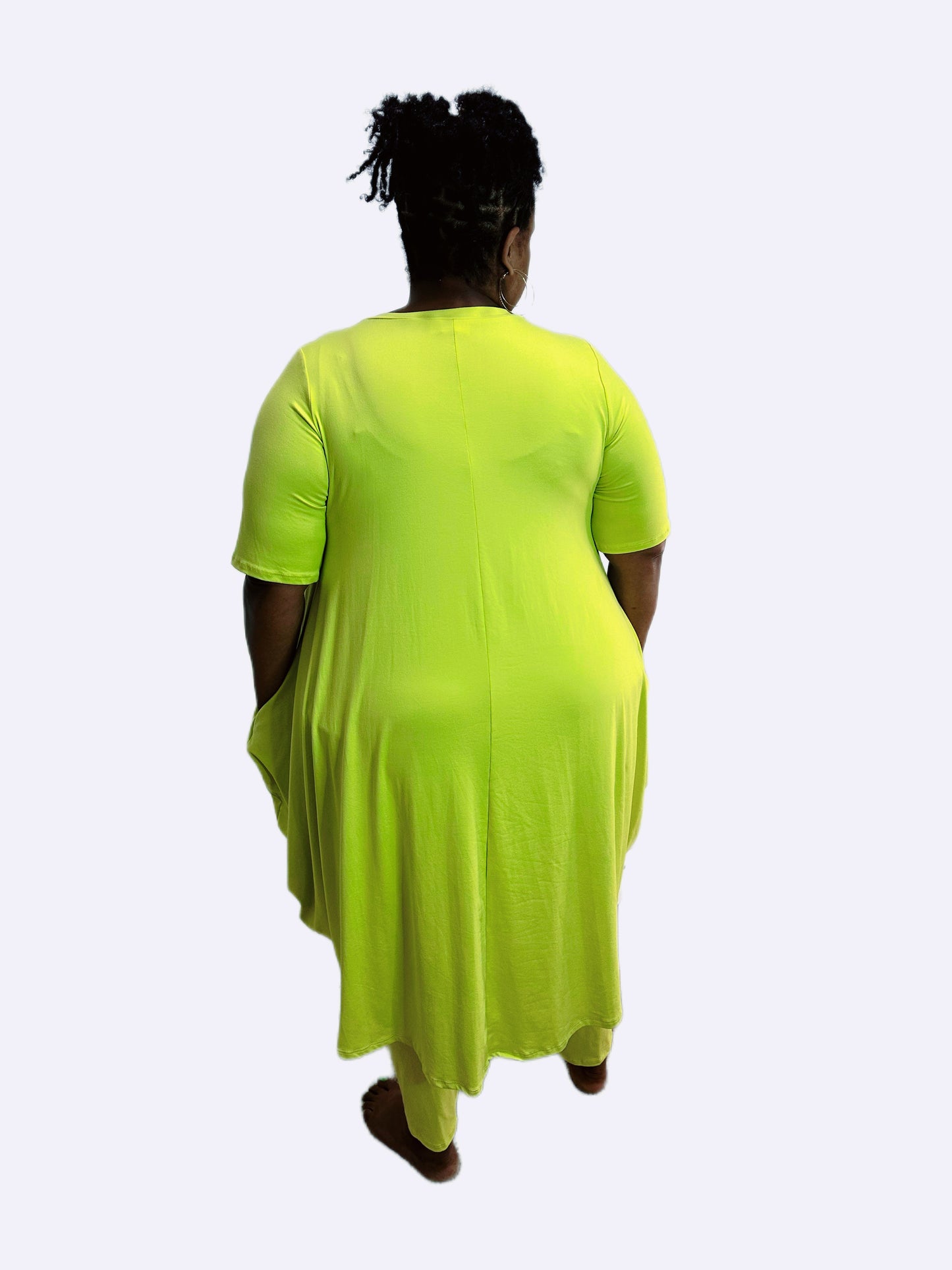 Lime Green High Lo 2 Piece Set