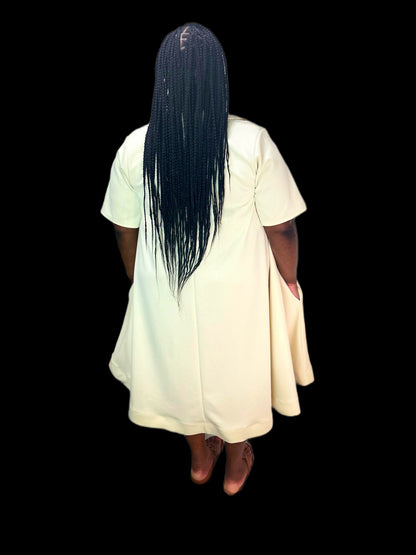 Cream Midi Dress