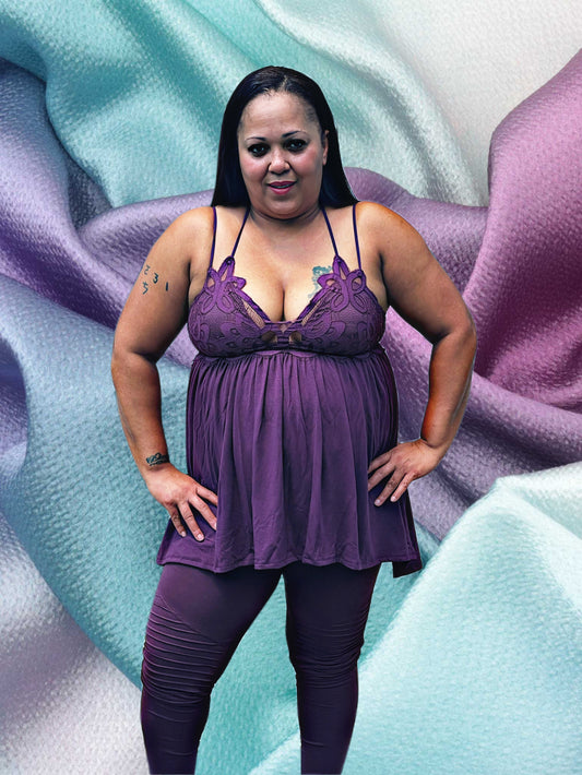 Sexy Eggplant 2 Piece Set