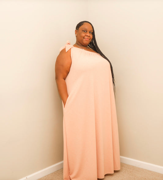 Blush One Shoulder Dress