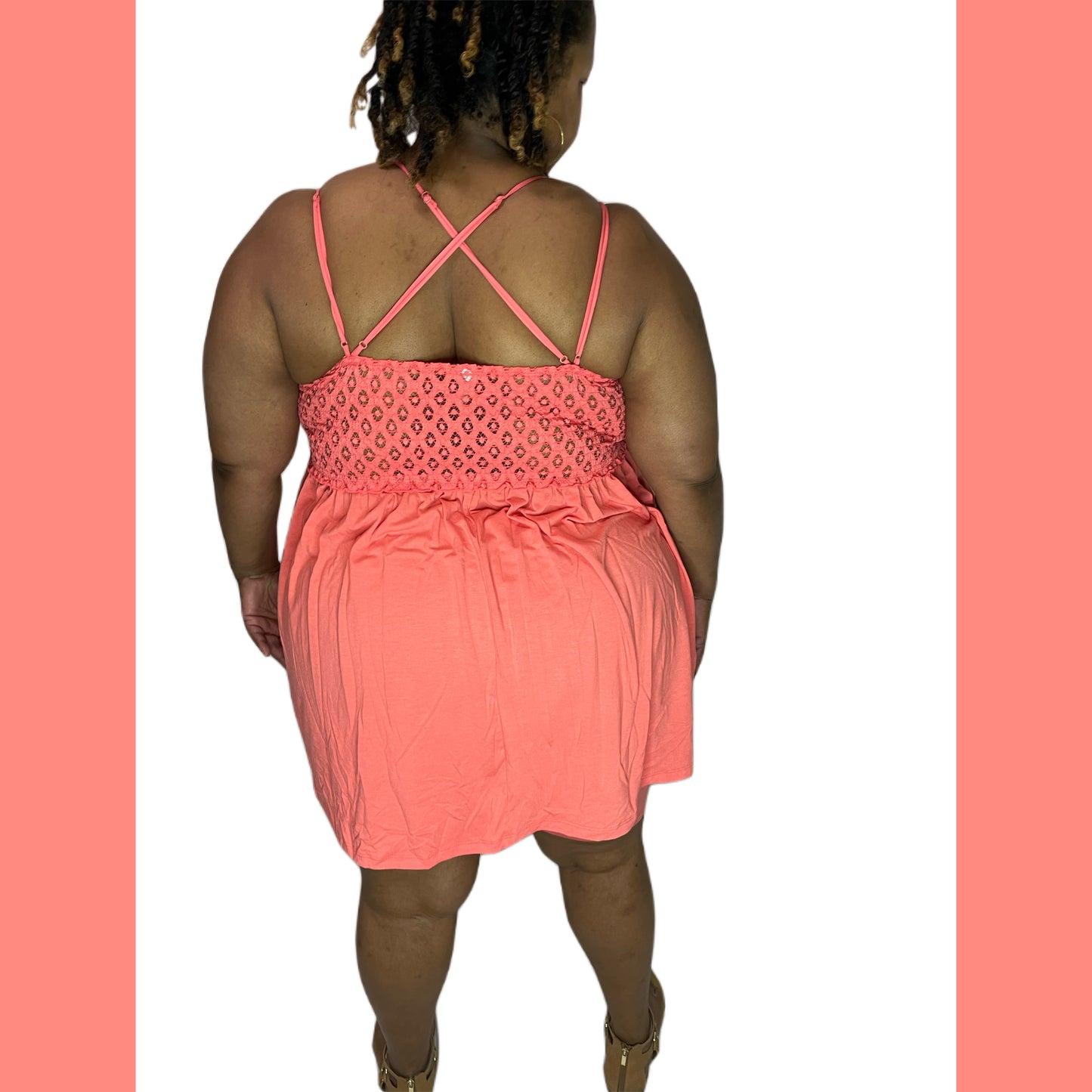 Sexy Deep Coral 2 Piece Short Set